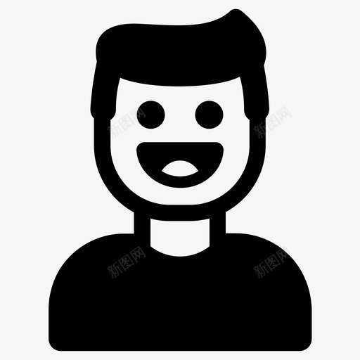 微笑有趣高兴图标svg_新图网 https://ixintu.com 微笑 有趣 笑脸 高兴