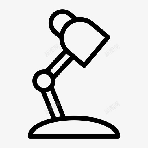 灯桌子办公室图标svg_新图网 https://ixintu.com 办公室 台灯 桌子 轮廓