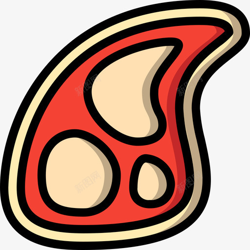 肉烧烤4线性颜色图标svg_新图网 https://ixintu.com 烧烤4 线性颜色 肉