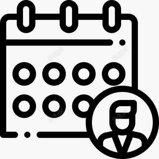 日历职务晋升14线性图标svg_新图网 https://ixintu.com 日历 线性 职务晋升14