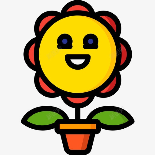 向日葵可爱的图标6线性颜色svg_新图网 https://ixintu.com 可爱 向日葵 图标 爱的 线性 颜色