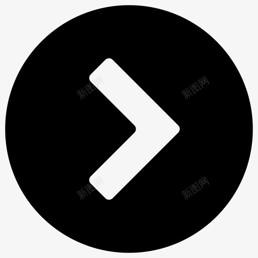 右V形控制和导航图标svg_新图网 https://ixintu.com 右V形 控制和导航