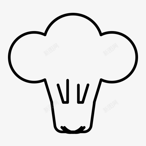 花椰菜食品健康图标svg_新图网 https://ixintu.com 健康 图标 植物 水果 线图 花椰菜 蔬菜 食品