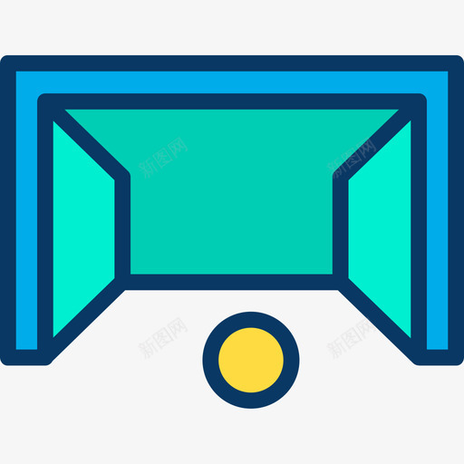 球门运动和游戏7线条颜色图标svg_新图网 https://ixintu.com 游戏 球门 线条 运动 颜色