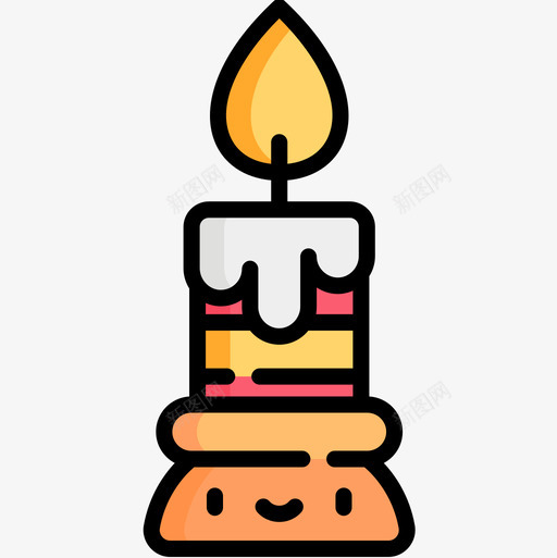 蜡烛中国新年二十一线颜色图标svg_新图网 https://ixintu.com 中国新年二十一 线颜色 蜡烛