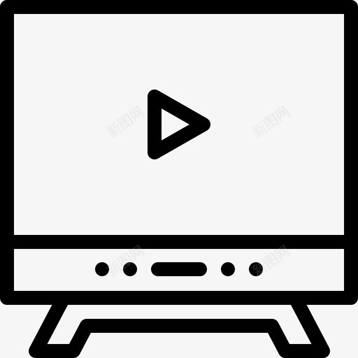 电视新闻21线性图标svg_新图网 https://ixintu.com 新闻 电视 线性