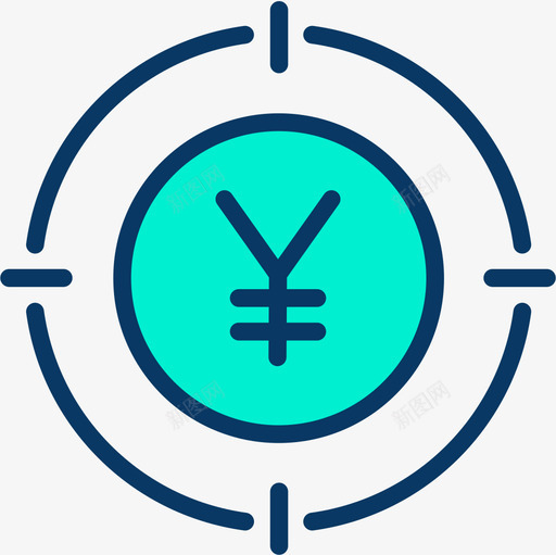 Yen营销117线性颜色图标svg_新图网 https://ixintu.com Yen 线性 营销 颜色
