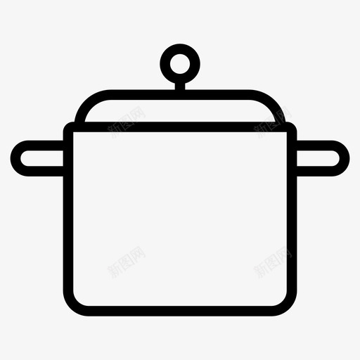锅烹饪厨房图标svg_新图网 https://ixintu.com 厨房 图标 家用 烹饪 电器 线图 设备