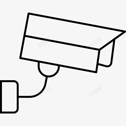 安全摄像头闭路电视保护图标svg_新图网 https://ixintu.com 保护 商业技术线图标 安全 安全摄像头 技术 闭路电视