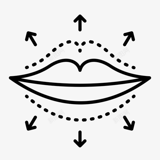 隆唇医疗保健嘴唇图标svg_新图网 https://ixintu.com 医疗 医疗保健 嘴唇 整形手术 隆唇