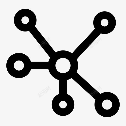 网络群集连接图标svg_新图网 https://ixintu.com 加粗 形状 网络 群集 连接 随机