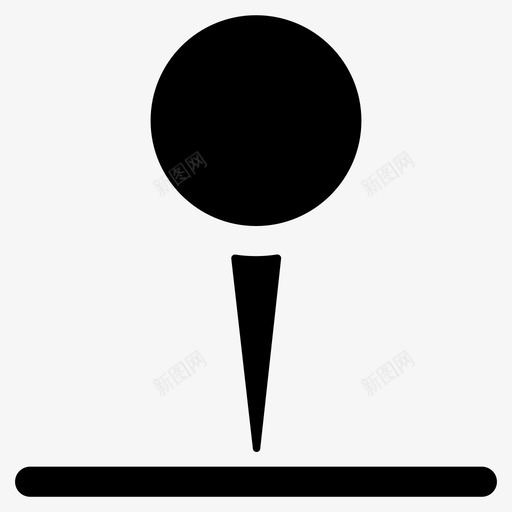 图钉布告板别针办公用品图标svg_新图网 https://ixintu.com 办公用品 图钉 布告板别针 搜索引擎优化字形图标 文具