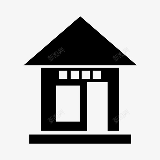 房屋建筑房地产图标svg_新图网 https://ixintu.com 建筑 房地产 房屋
