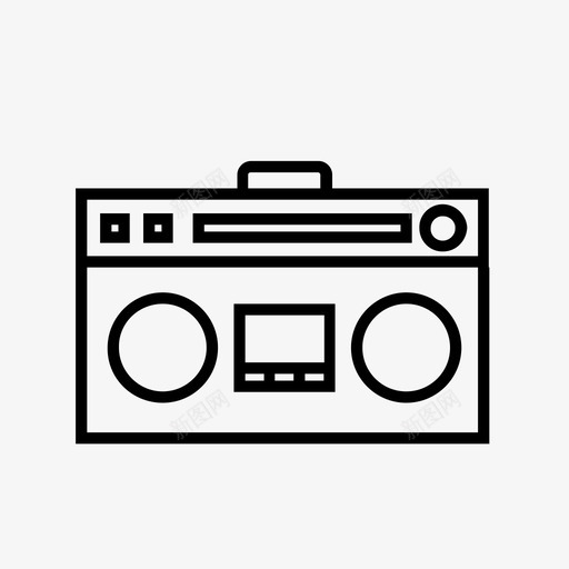 盒式磁带播放机盒式录音机音乐播放器图标svg_新图网 https://ixintu.com 录音机 播放器 播放机 盒式 磁带 音乐