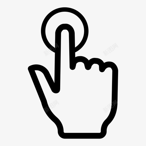 点击手指手势图标svg_新图网 https://ixintu.com 手势 手指 点击 触摸