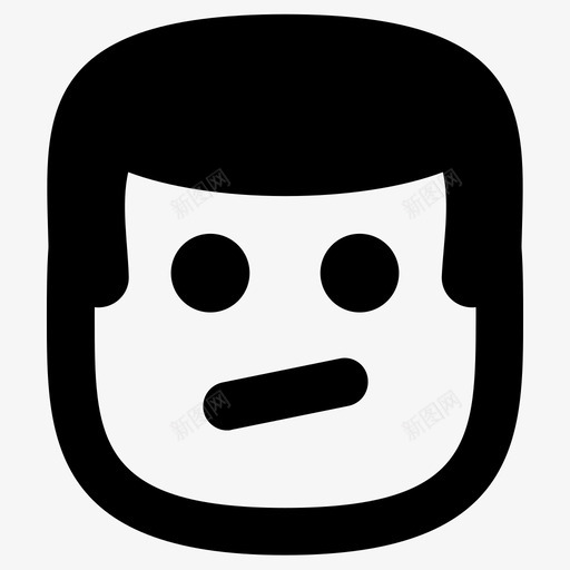 烦恼表情脸图标svg_新图网 https://ixintu.com 烦恼 笑脸 表情