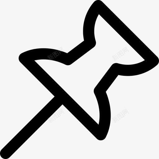 别针基本款61直线型图标svg_新图网 https://ixintu.com 别针 基本 直线 线型
