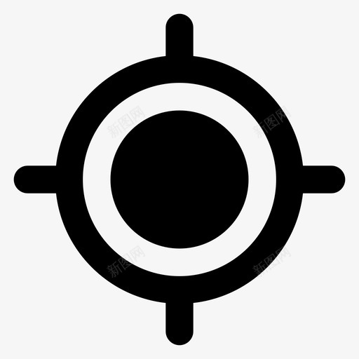 十字准线瞄准靶心图标svg_新图网 https://ixintu.com 准线 十字 图标 字形 材质 用户界面 目标 瞄准 瞄准准心 靶心