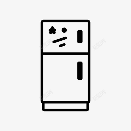 冰箱电器冷却器图标svg_新图网 https://ixintu.com 冰柜 冰箱 冷却器 电器 随机1个
