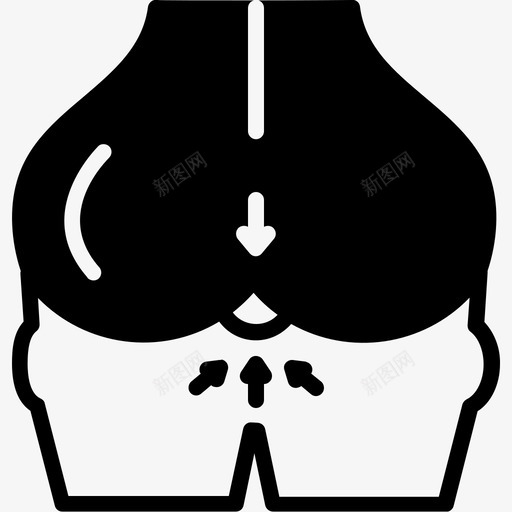 肛门痔疮医疗图标svg_新图网 https://ixintu.com 医疗 痔疮 直肠 肌肉 肛门