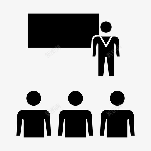 教学会议讨论图标svg_新图网 https://ixintu.com 人员 会议 教学 讨论