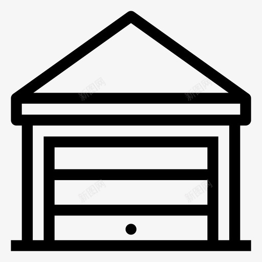 车库建筑物住宅图标svg_新图网 https://ixintu.com 住宅 建筑物 建筑物地标 房屋 车库