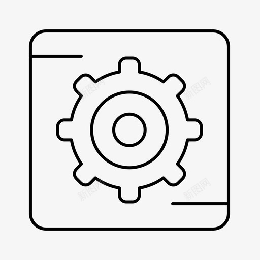 齿轮箱体设置图标svg_新图网 https://ixintu.com 箱体 细线 设置 齿轮