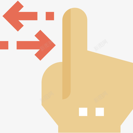 滚动手势2扁平图标svg_新图网 https://ixintu.com 扁平 手势 滚动