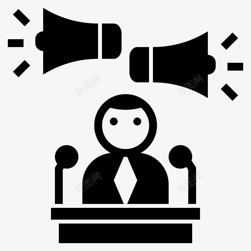 发言人公告政策图标svg_新图网 https://ixintu.com 业务 公告 协作 发言人 字形 总裁 政策 演示