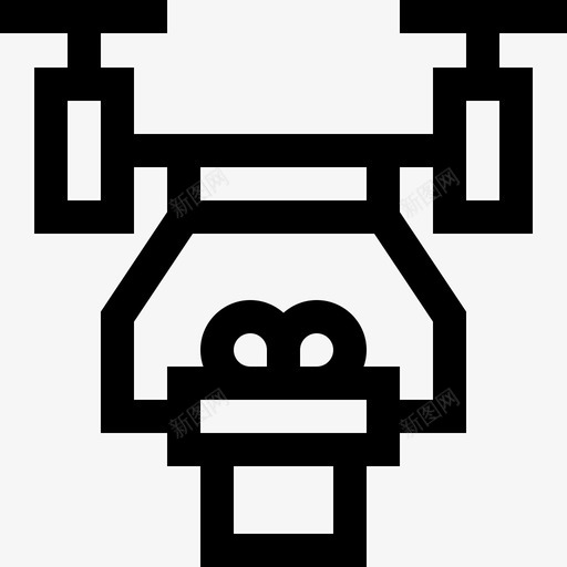 无人机机器人39直线型图标svg_新图网 https://ixintu.com 无人机 机器人 直线 线型