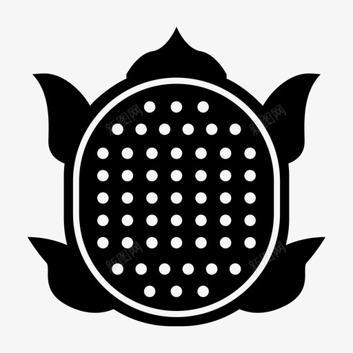 龙果甜点食物图标svg_新图网 https://ixintu.com 健康 甜点 绿色 食物 龙果
