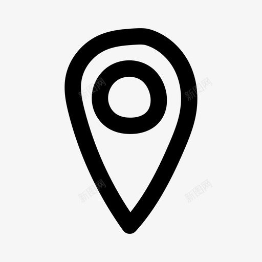 位置方向gps图标svg_新图网 https://ixintu.com gps 位置 地图 方向 标记 涂鸦 用户界面