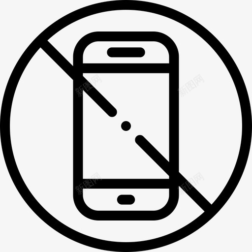 没有电话电影业13直线图标svg_新图网 https://ixintu.com 没有 电影业 电话 直线
