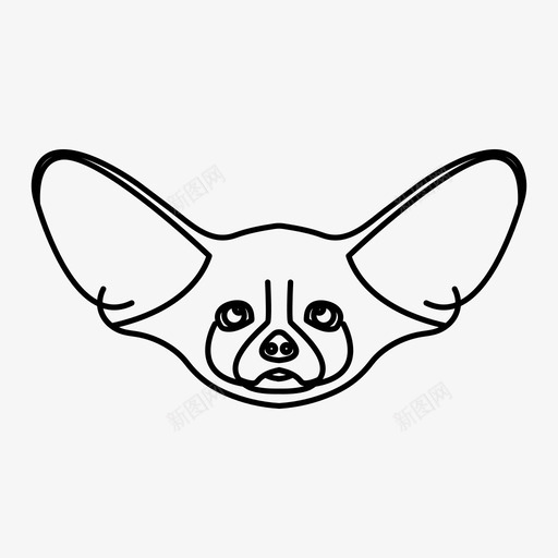 狐狸动物狐狸脸图标svg_新图网 https://ixintu.com 动物 动物园 宠物 狐狸 轮廓