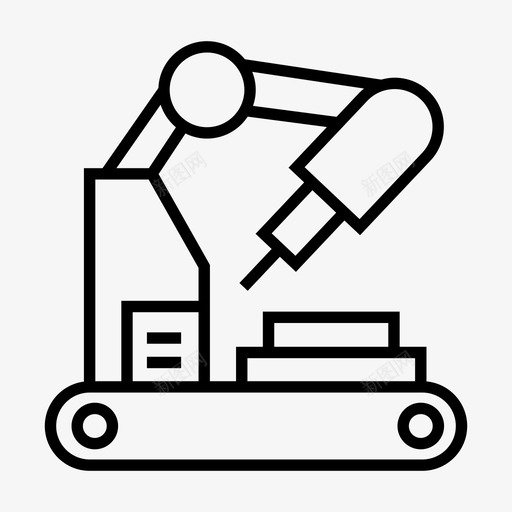 机器人设备工厂图标svg_新图网 https://ixintu.com 制造业 工业 工厂 机器 机器人 机器生产线 设备