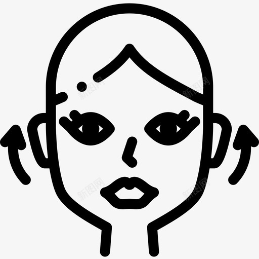 耳朵整形手术7线性图标svg_新图网 https://ixintu.com 整形手术7 线性 耳朵