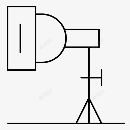 灯光摄影摄影棚图标svg_新图网 https://ixintu.com 摄影 灯光 细线