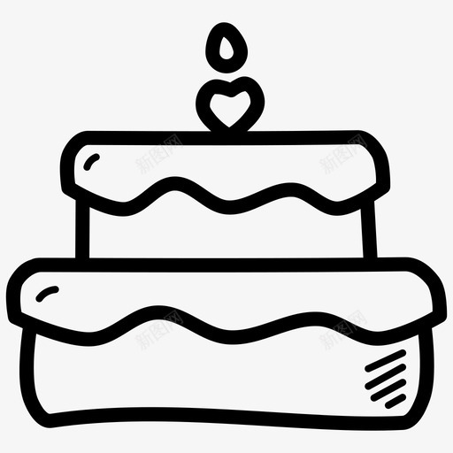 蛋糕生日蜡烛图标svg_新图网 https://ixintu.com 庆祝 母亲节涂鸦 生日 蛋糕 蜡烛