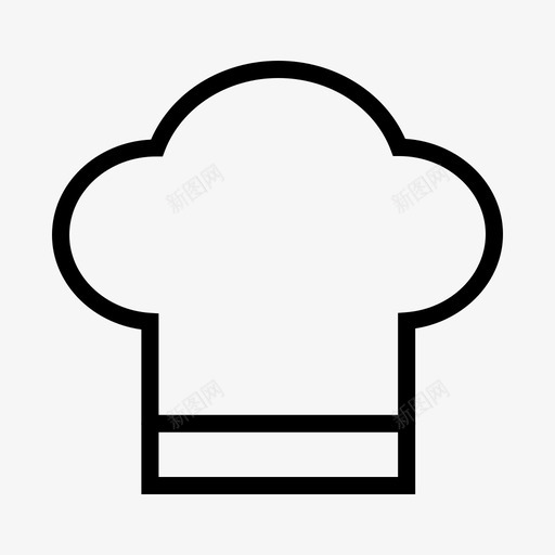 toqueblanch厨师烹饪图标svg_新图网 https://ixintu.com blanch toque 厨师 厨房 大纲 晚餐 烹饪