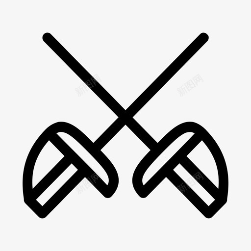 剑剑术战斗图标svg_新图网 https://ixintu.com 剑 剑术 战斗 武器 运动 骑士