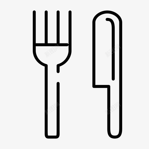 餐厅酒吧叉子图标svg_新图网 https://ixintu.com 叉子 酒吧 间隙 随机 餐厅