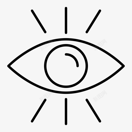 视图眼睛眼球图标svg_新图网 https://ixintu.com 启动业务线图标 看 眼球 眼睛 视图