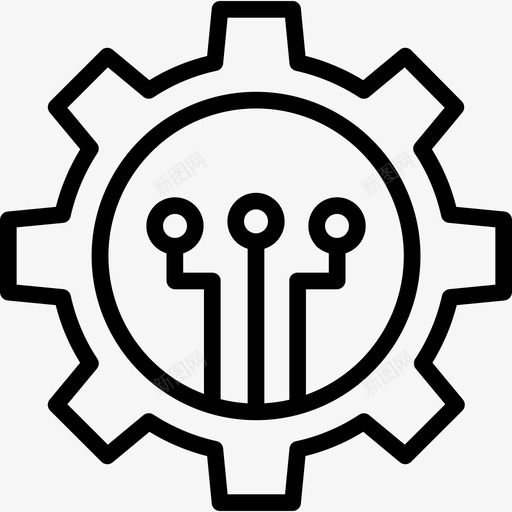 机械工程60线性图标svg_新图网 https://ixintu.com 工程60 机械 线性