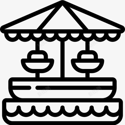 旋转木马游乐场直线型图标svg_新图网 https://ixintu.com 旋转 木马 游乐场 直线 线型