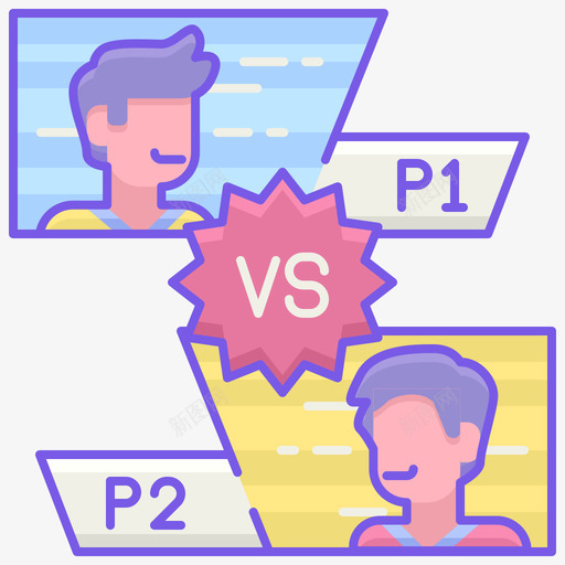Pvp运动2线性颜色图标svg_新图网 https://ixintu.com Pvp 线性 运动 颜色
