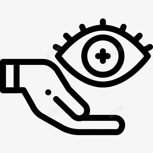 眼睛保险26直线型图标svg_新图网 https://ixintu.com 保险26 直线型 眼睛