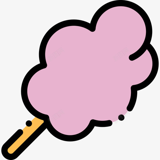 棉花糖马戏团66线性颜色图标svg_新图网 https://ixintu.com 棉花糖 线性 颜色 马戏团