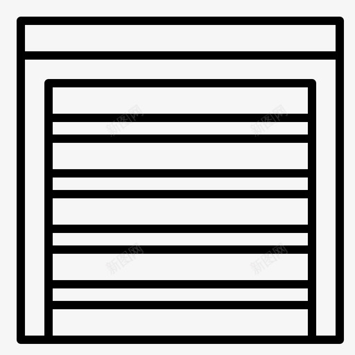 门城市建筑图标svg_新图网 https://ixintu.com 城市 常规 建筑 建筑物 房屋 车库 轮廓