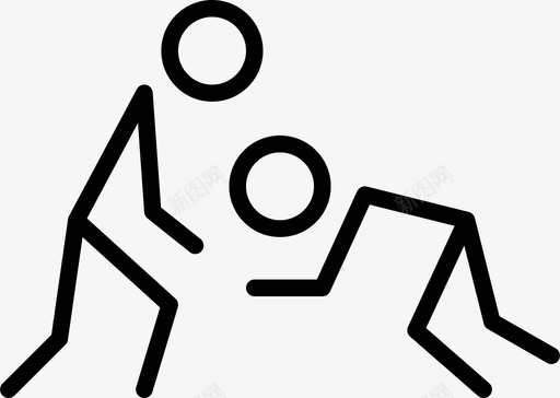 摔跤格斗自由式图标svg_新图网 https://ixintu.com 夏季 奥运会 摔跤 格斗 罗马 自由式 运动