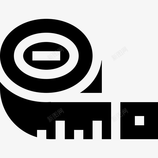 卷尺健身82填充图标svg_新图网 https://ixintu.com 健身82 卷尺 填充